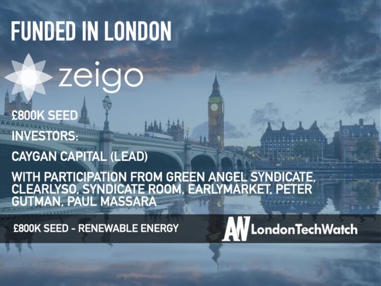 Zeigo Raises £800K for its Renewable Energy Marketplace Powered by AI